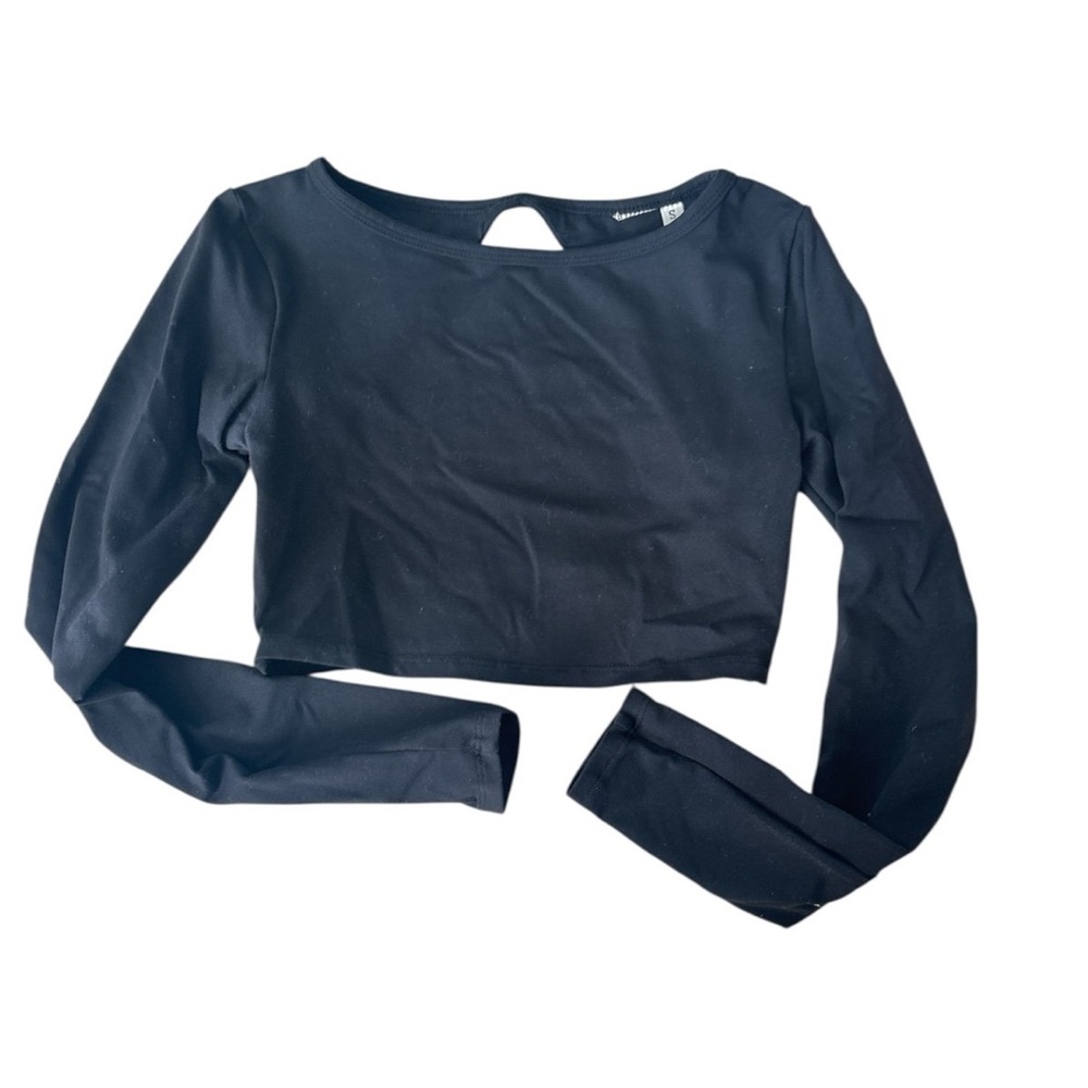 Lazuli Label Open Back Cropped Long Sleeve Top sz S